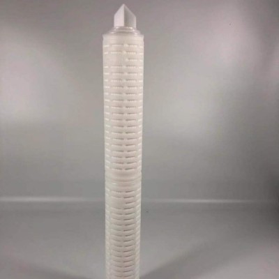 20 inch 0.01 micron PES micromembrane pleated filter cartridge element for sterile filtration